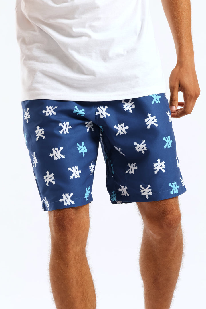 Multi Logo Swim Short - Navy