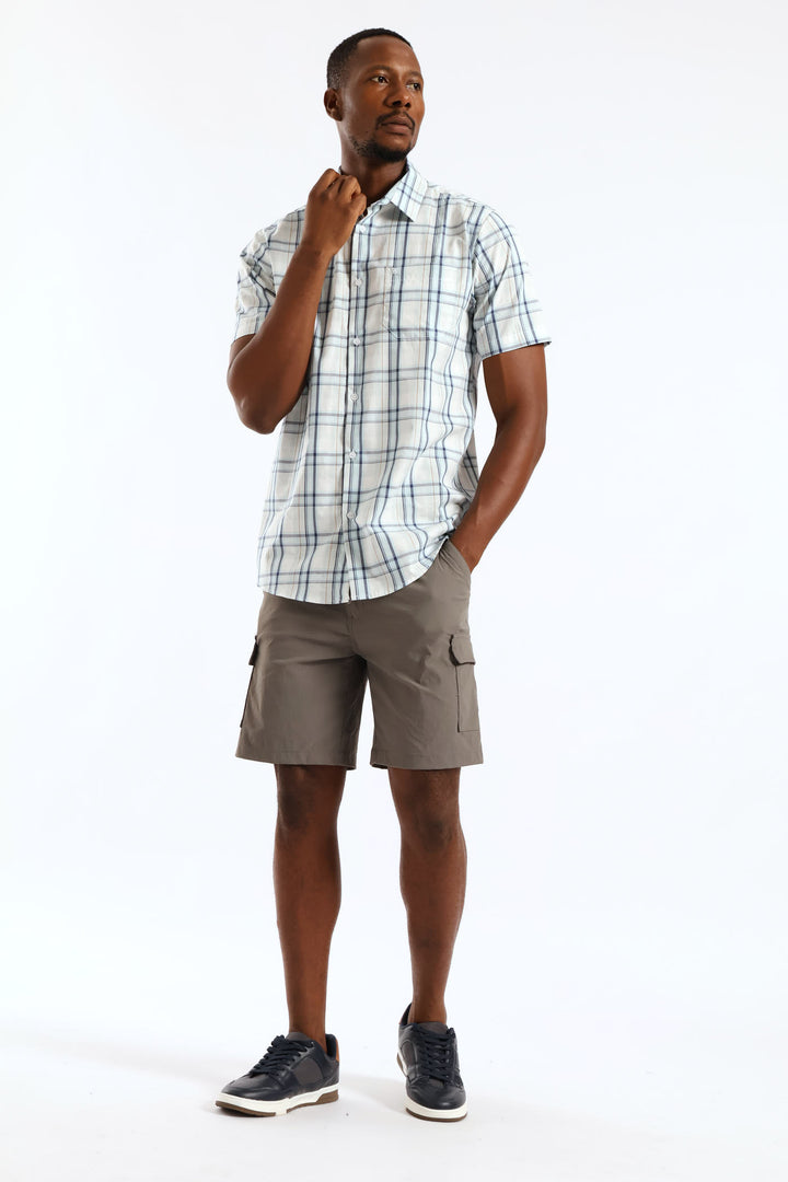 Regular Check Shirt - White