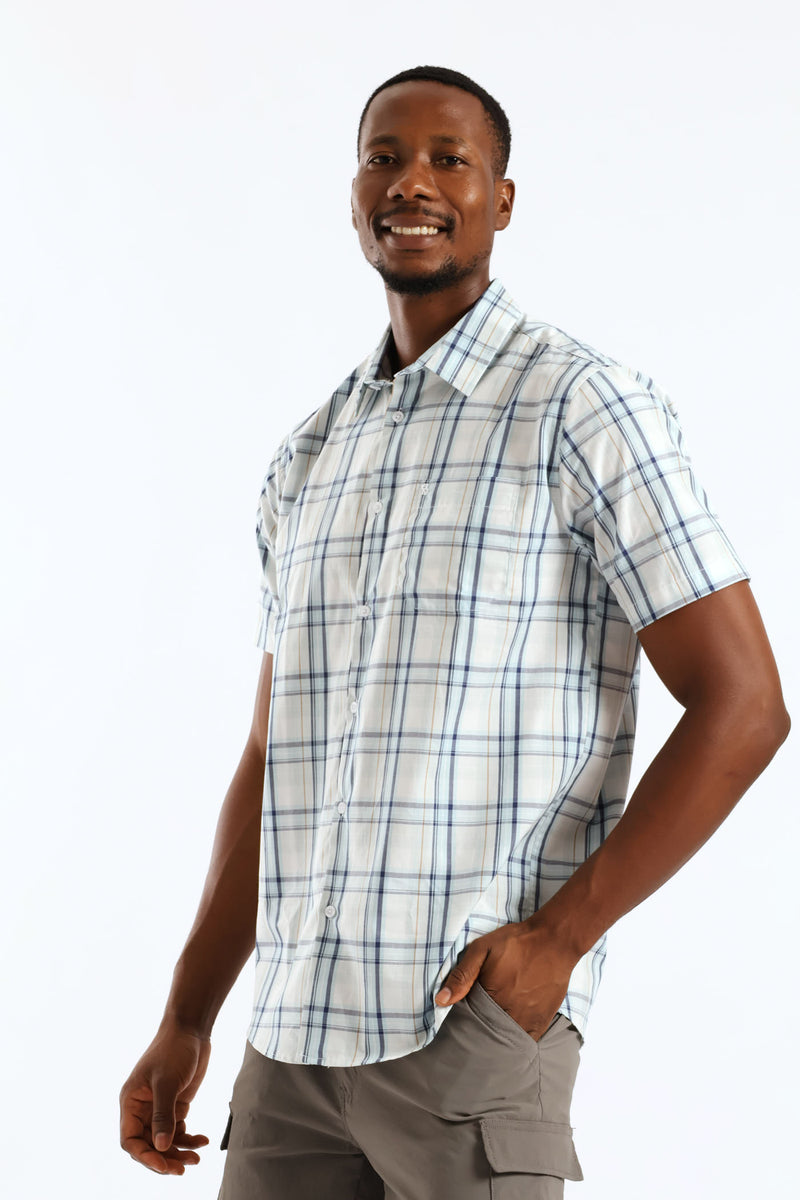 Regular Check Shirt - White