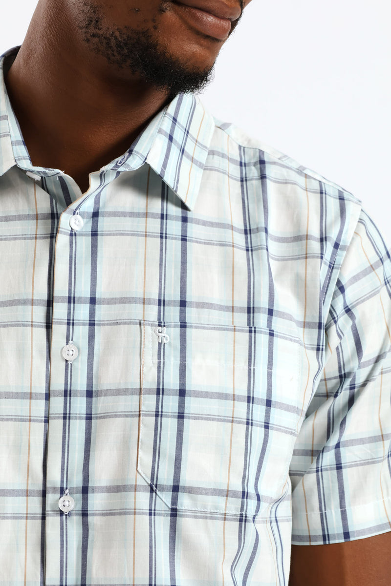 Regular Check Shirt - White
