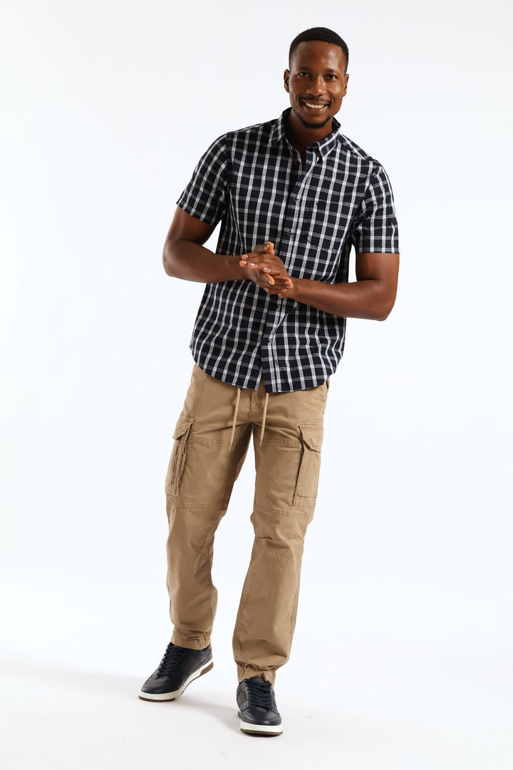 Regular Check Shirt - Navy/White