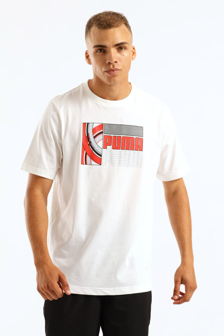 Graphic Motorsport Tee - White