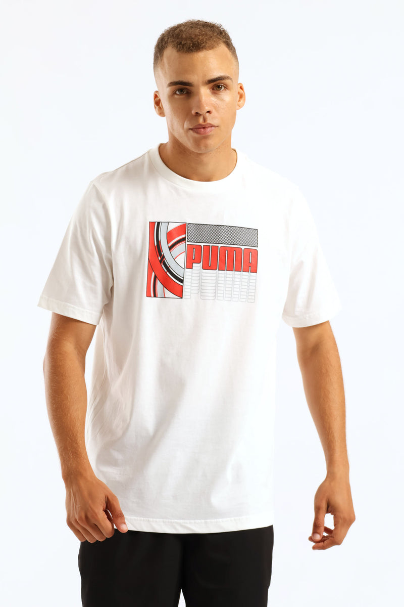 Graphic Motorsport Tee - White