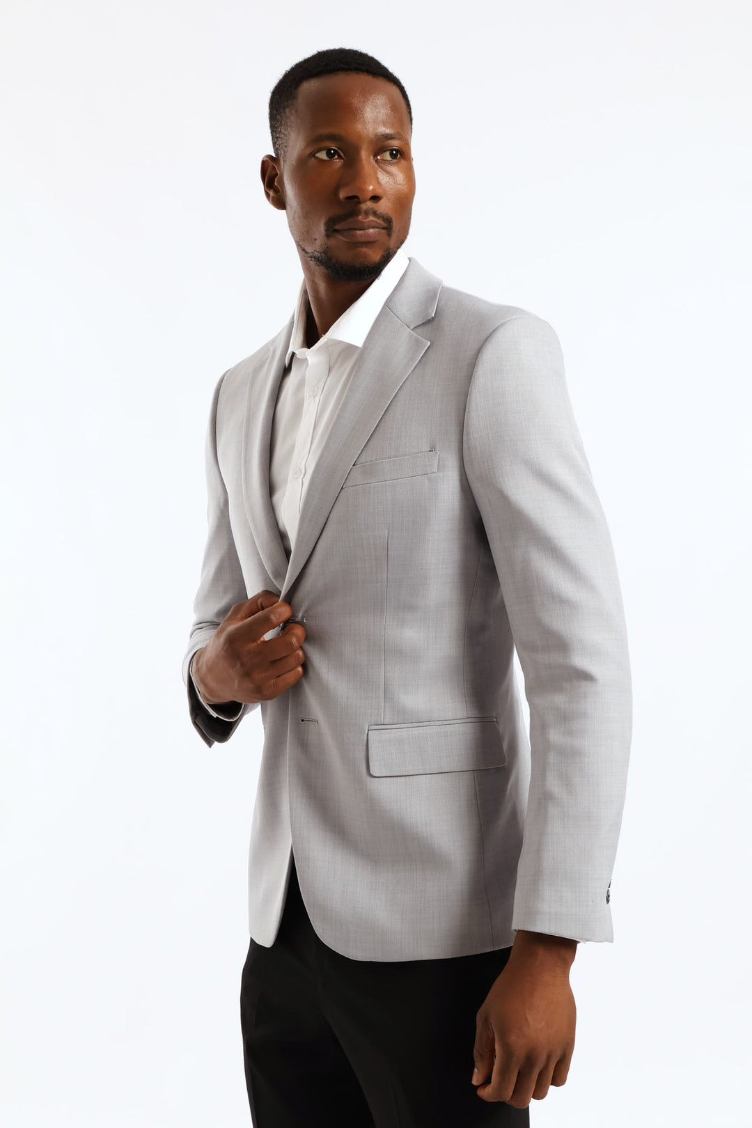 Regular Fit Essential Suit Jacket - Grey