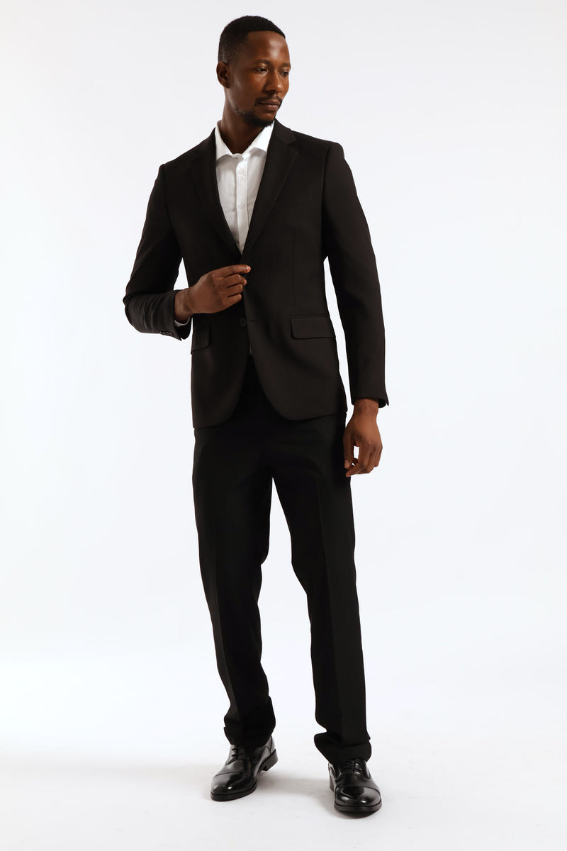 Regular Fit Essential Suit Jacket - Black