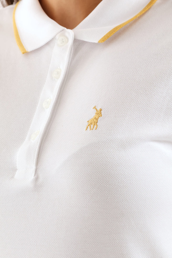 Leah Golfer Dress - White