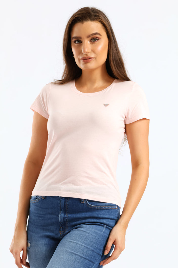 Short Sleeve Logo Baby Tee - Pink