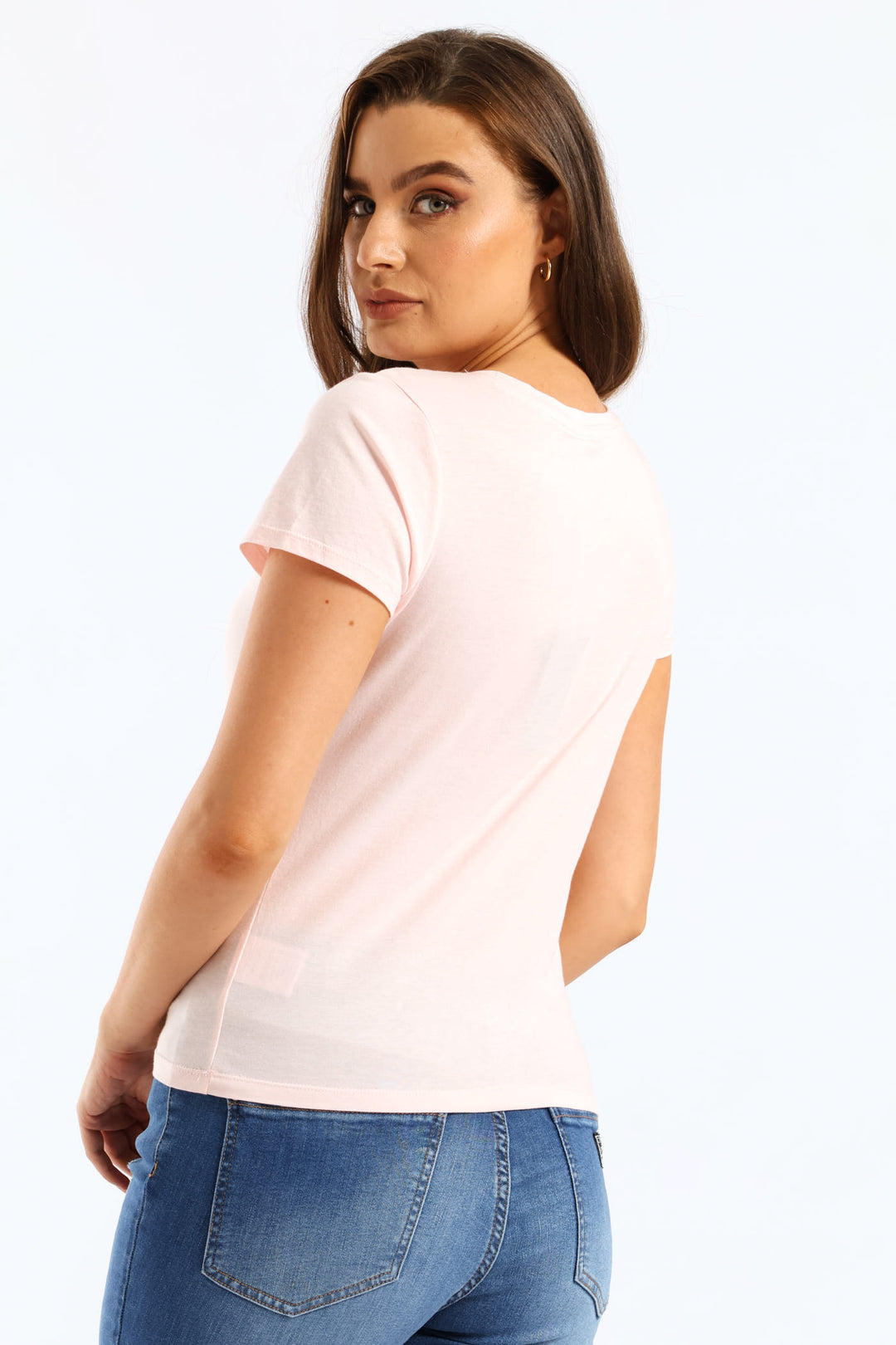 Short Sleeve Logo Baby Tee - Pink