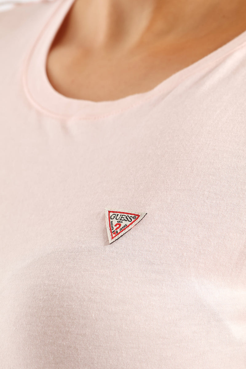 Short Sleeve Logo Baby Tee - Pink