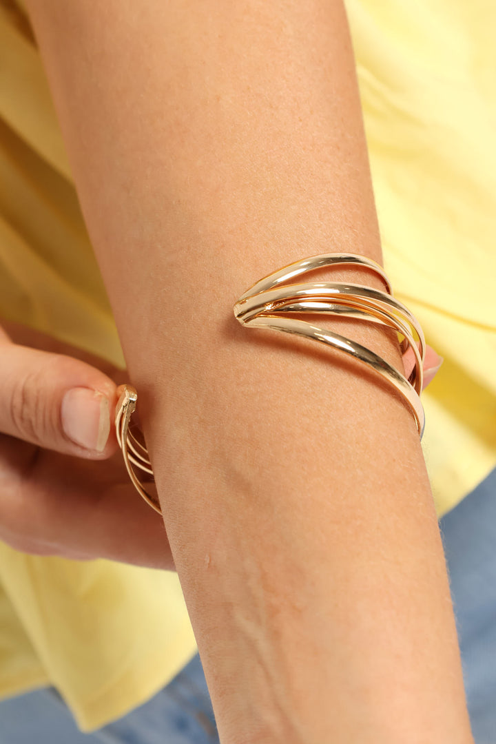 Crossover Cuff Bracelet - Gold