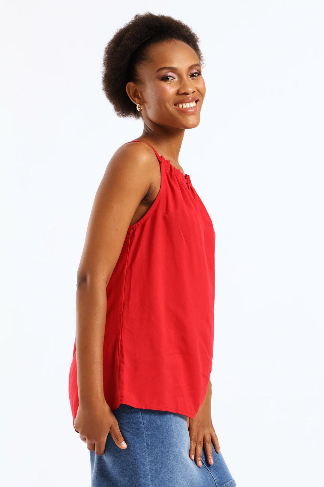 Halter Swing Cami Top - Red