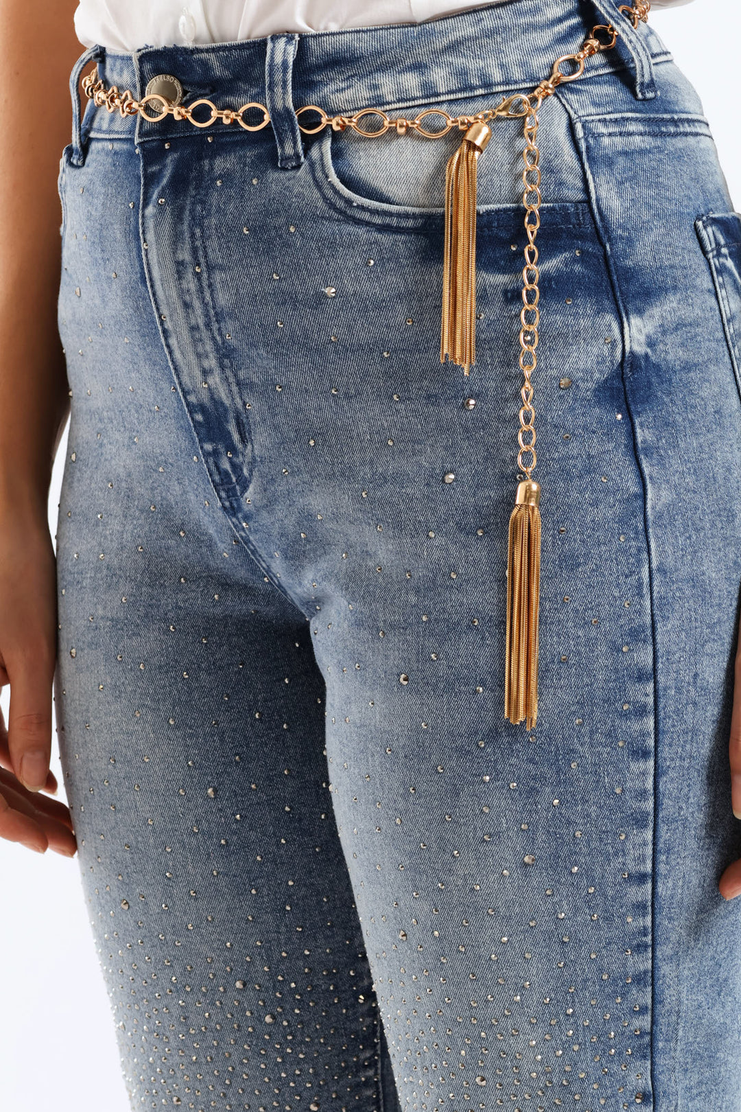 Gold Chain Tassle Belt - Gold