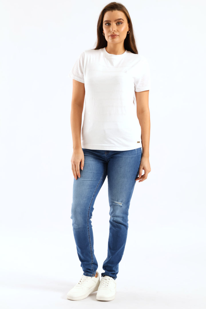 Anele Sequin T-Shirt - Off White