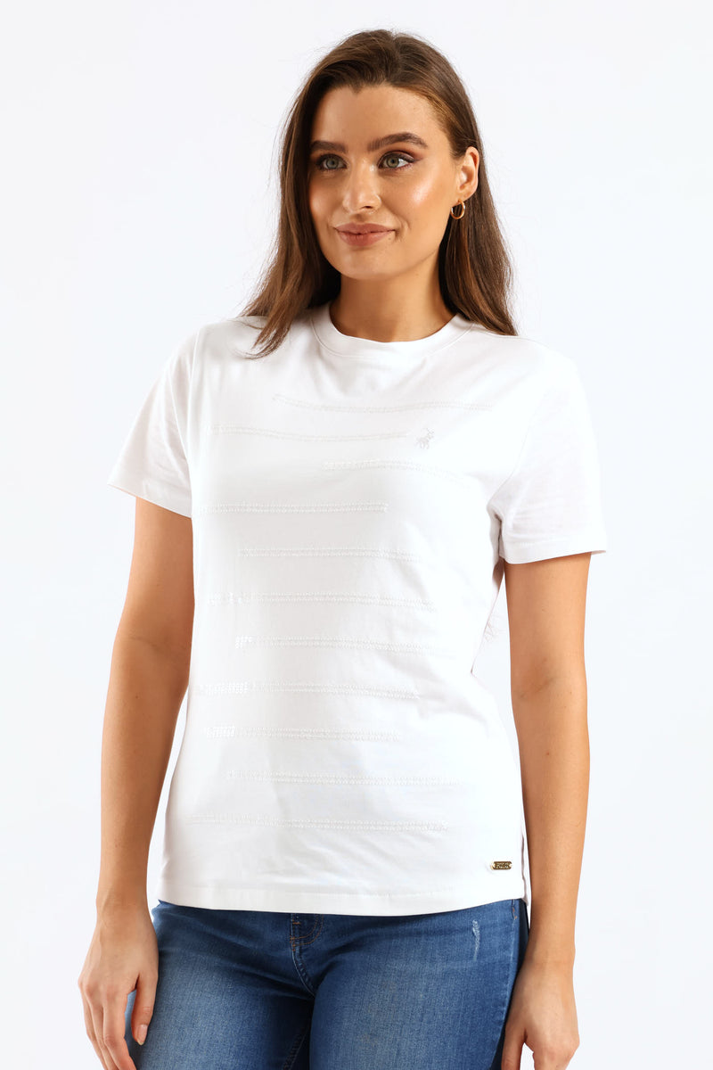 Anele Sequin T-Shirt - Off White