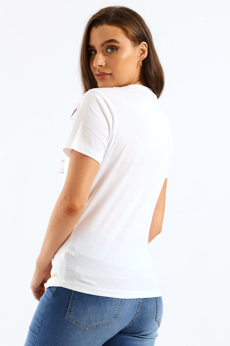 Anele Sequin T-Shirt - Off White