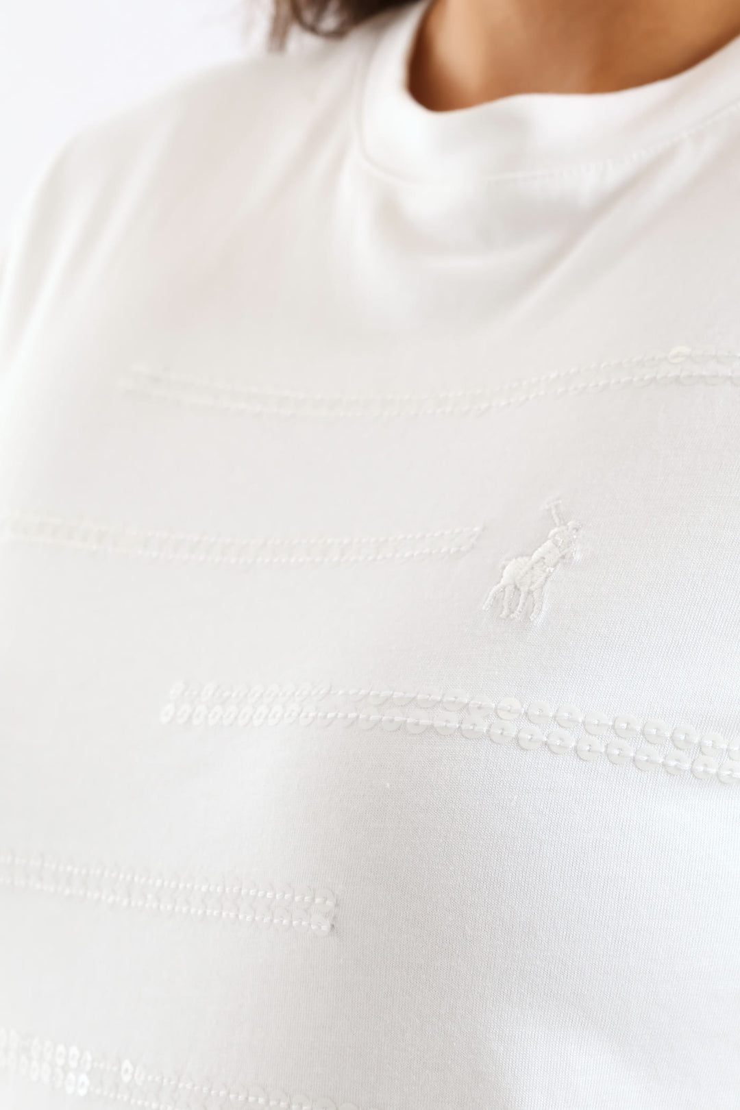 Anele Sequin T-Shirt - Off White