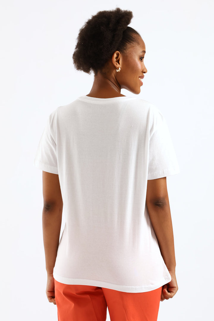 Wild Summer Tropical Animal Tee - White