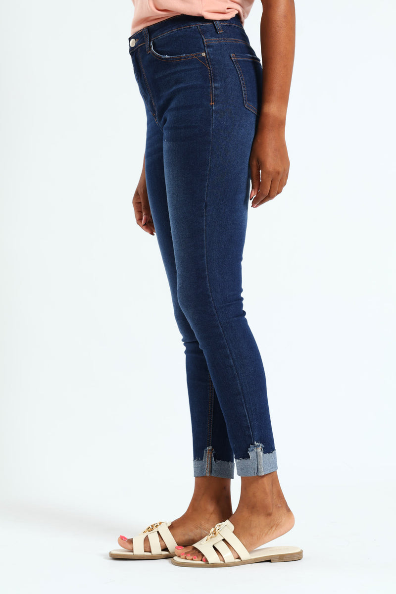 Turn Up Skinny Jean - Dark Wash Ink