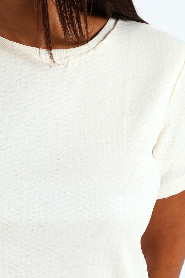 Sequin Blouse - Cream