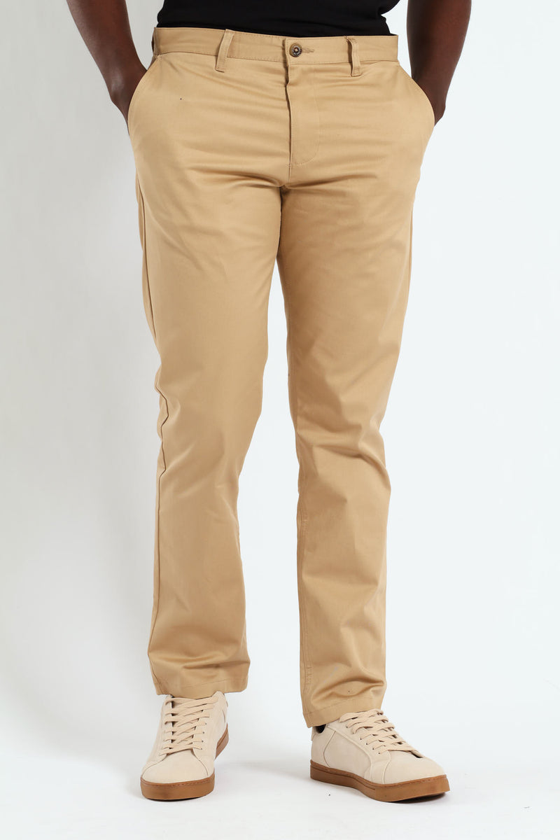 Milan Straight Leg Chino - Khaki
