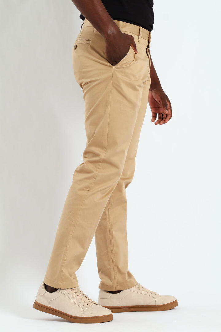 Milan Straight Leg Chino - Khaki