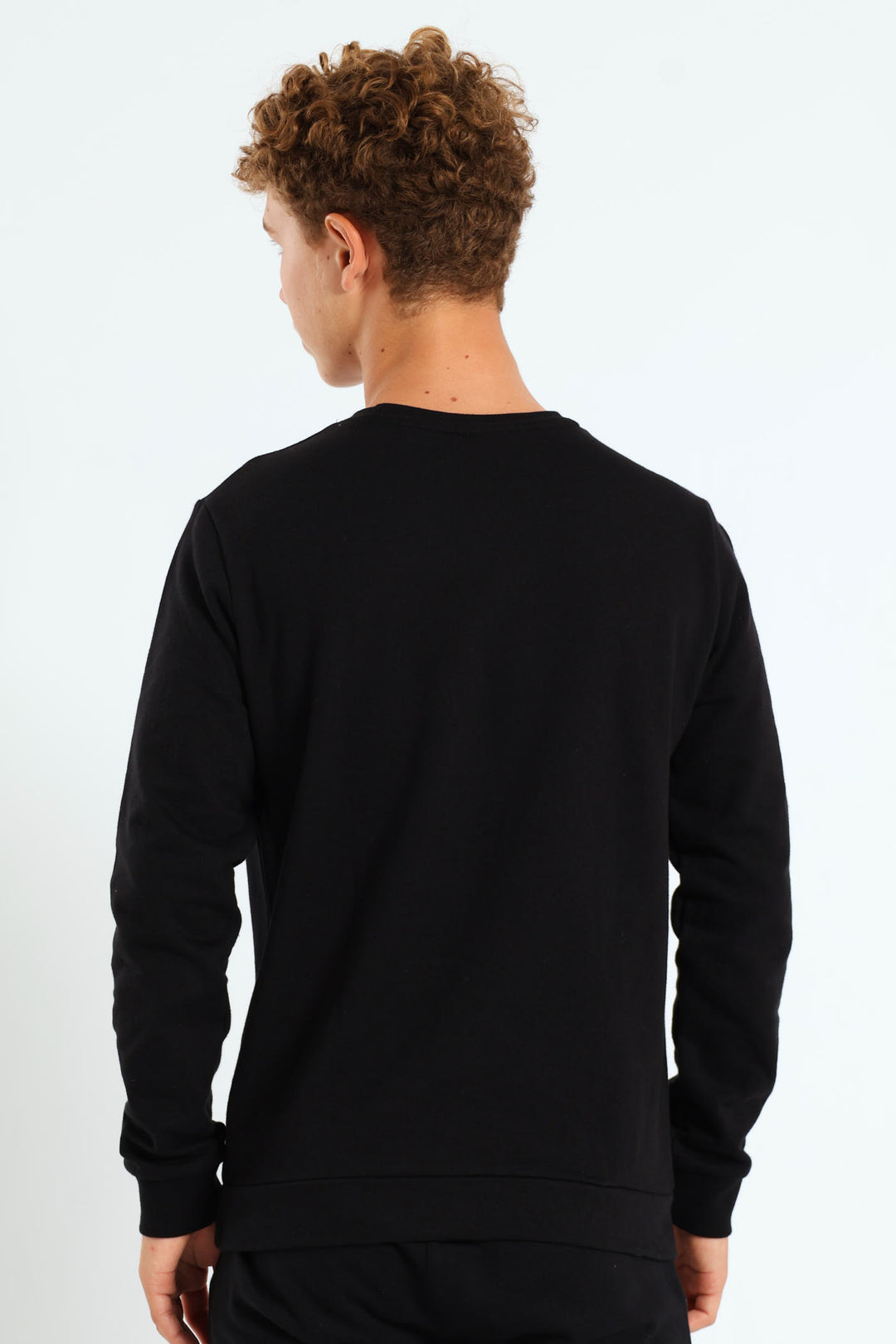 Boys Fleece Crew Top - Black