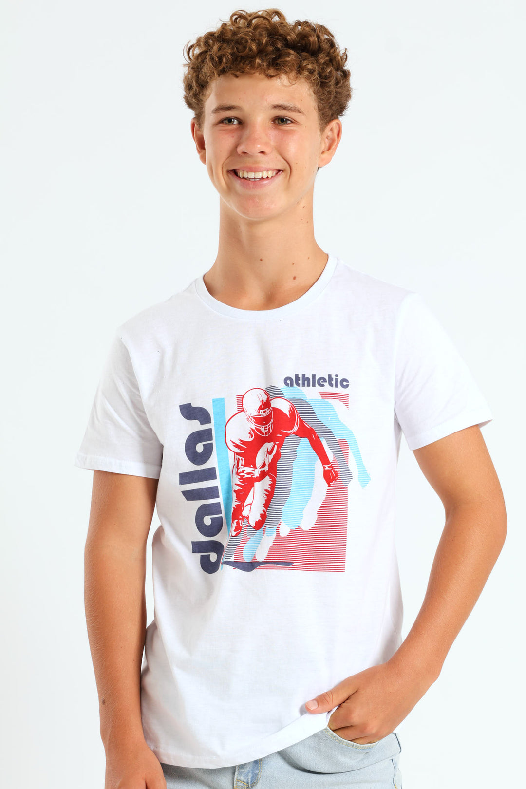 Boys Dallas Football Print Tee - White