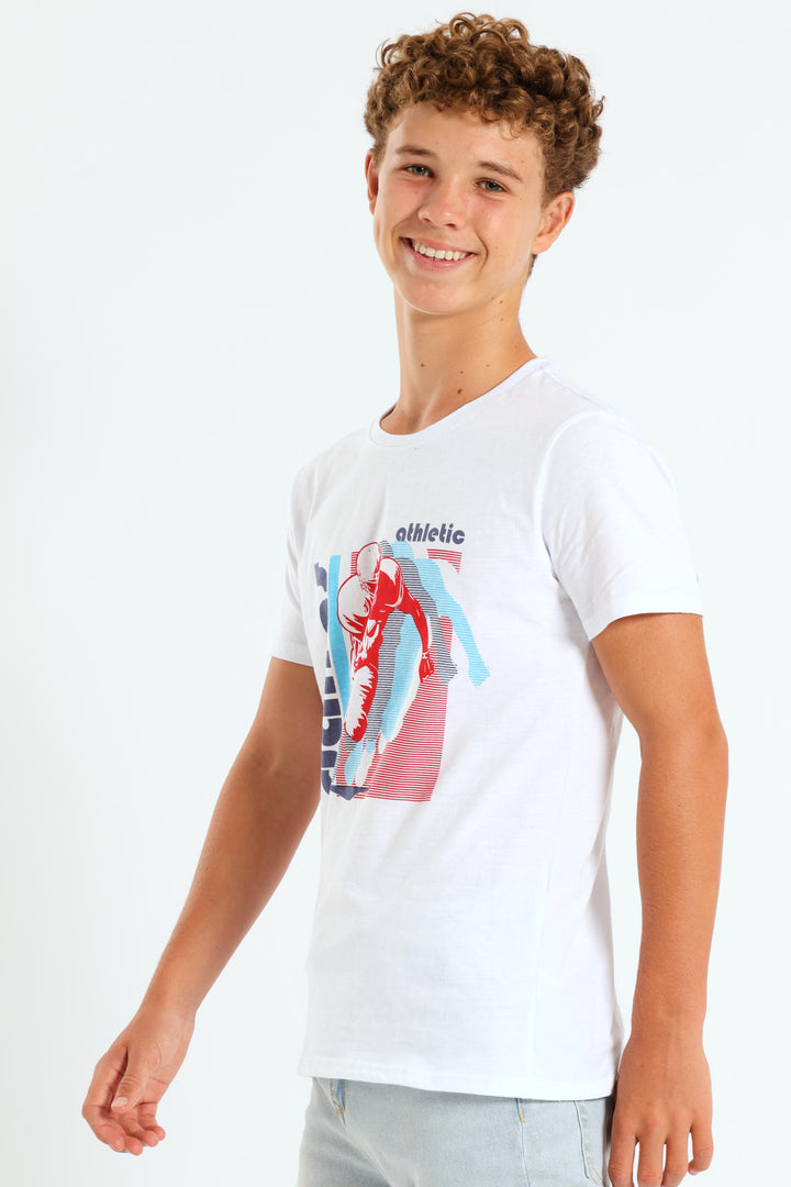 Boys Dallas Football Print Tee - White