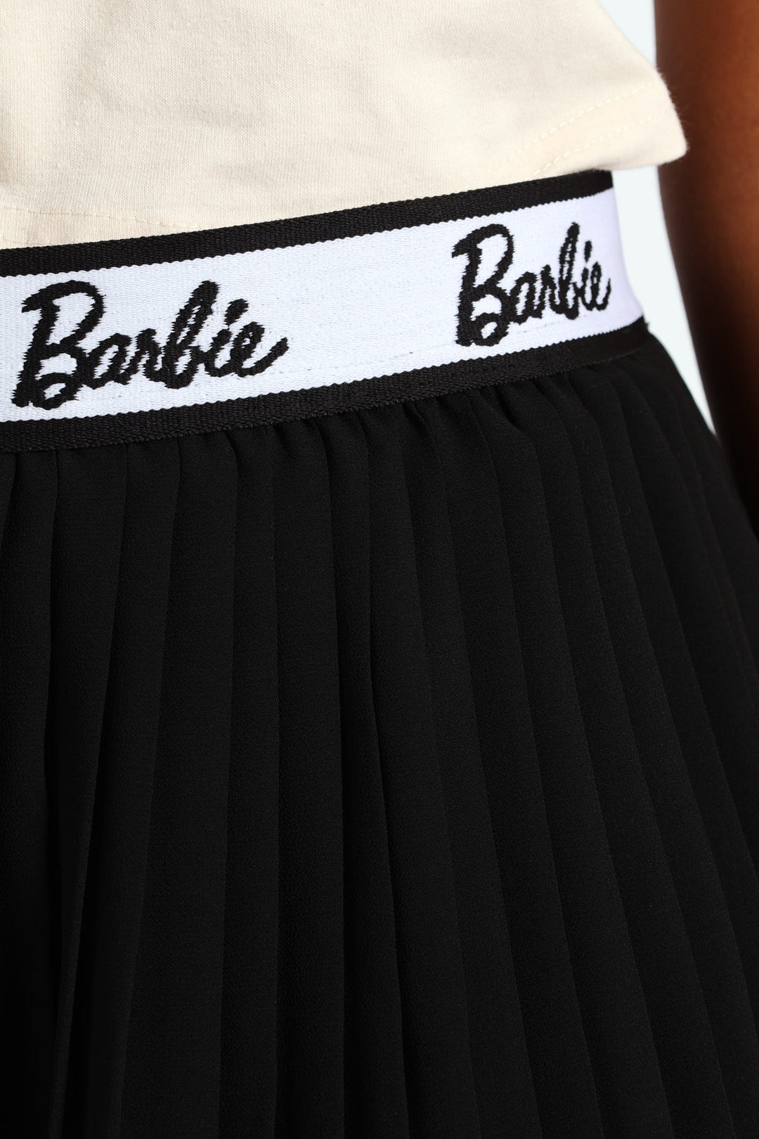 Girls Barbie Pleated Skort - Black