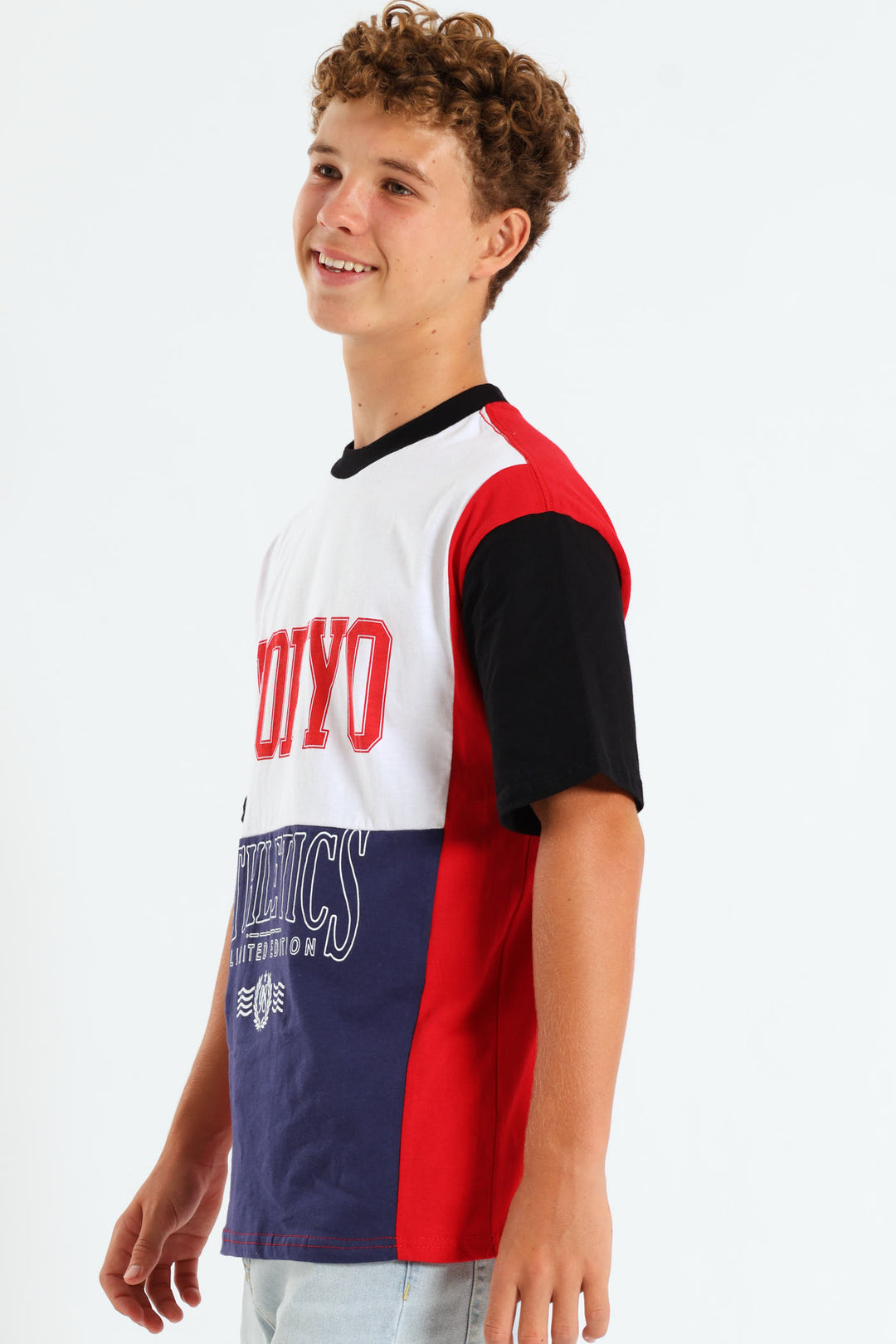 Boys Colourblock Oversized Tokyo Athletics Tee - Multi