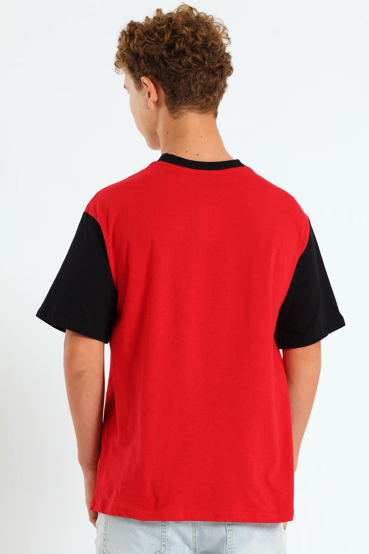 Boys Colourblock Oversized Tokyo Athletics Tee - Multi