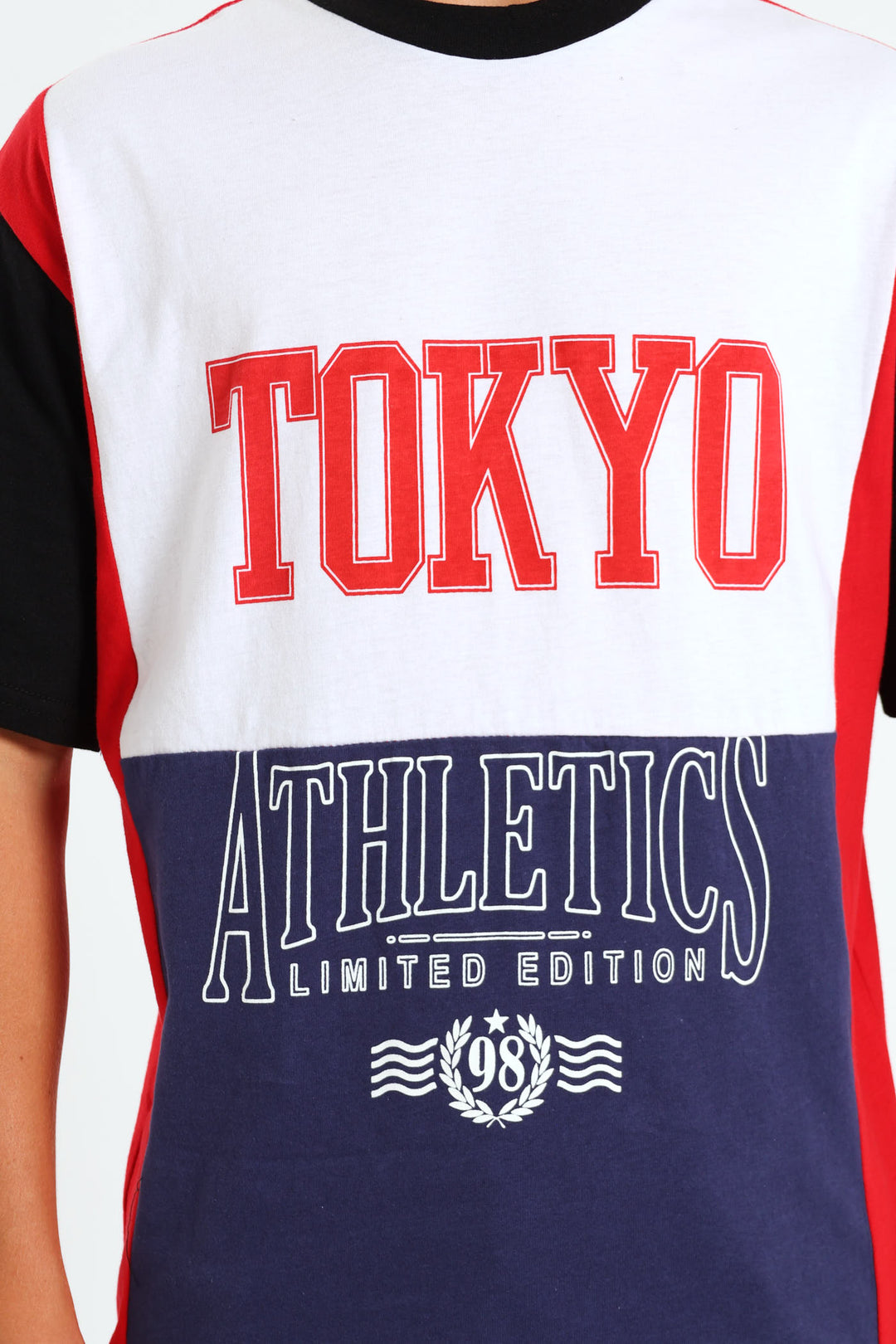 Boys Colourblock Oversized Tokyo Athletics Tee - Multi