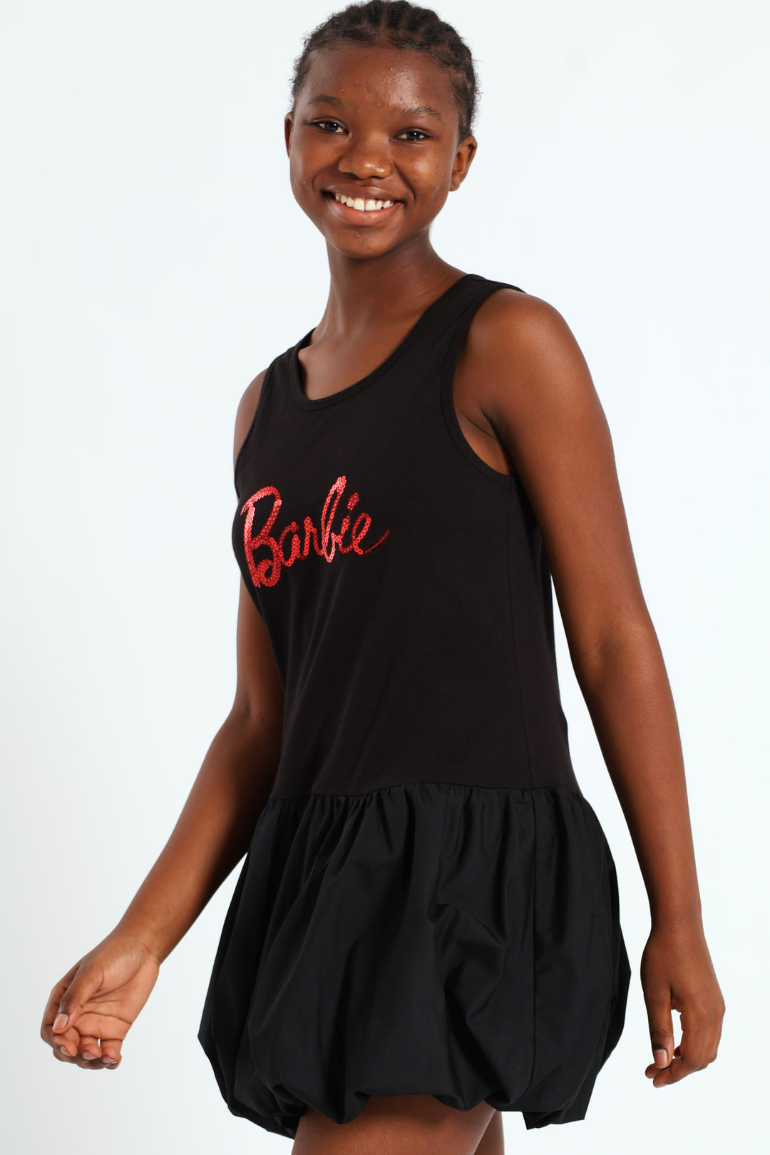 Girls Barbie Bubble Dress - Black