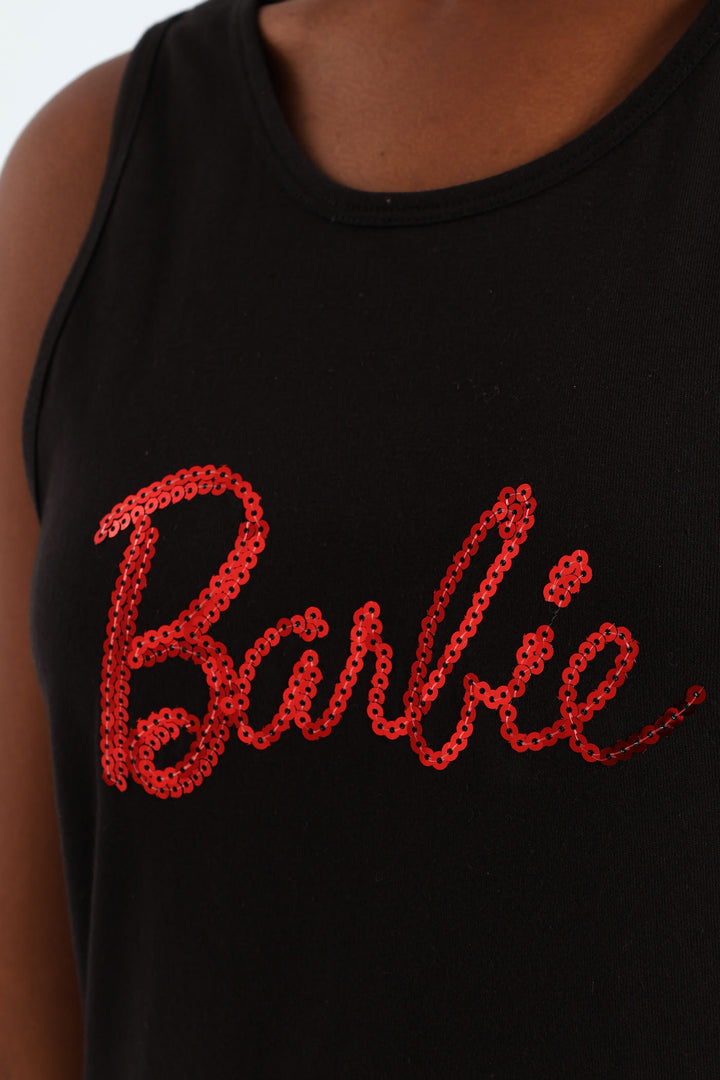 Girls Barbie Bubble Dress - Black