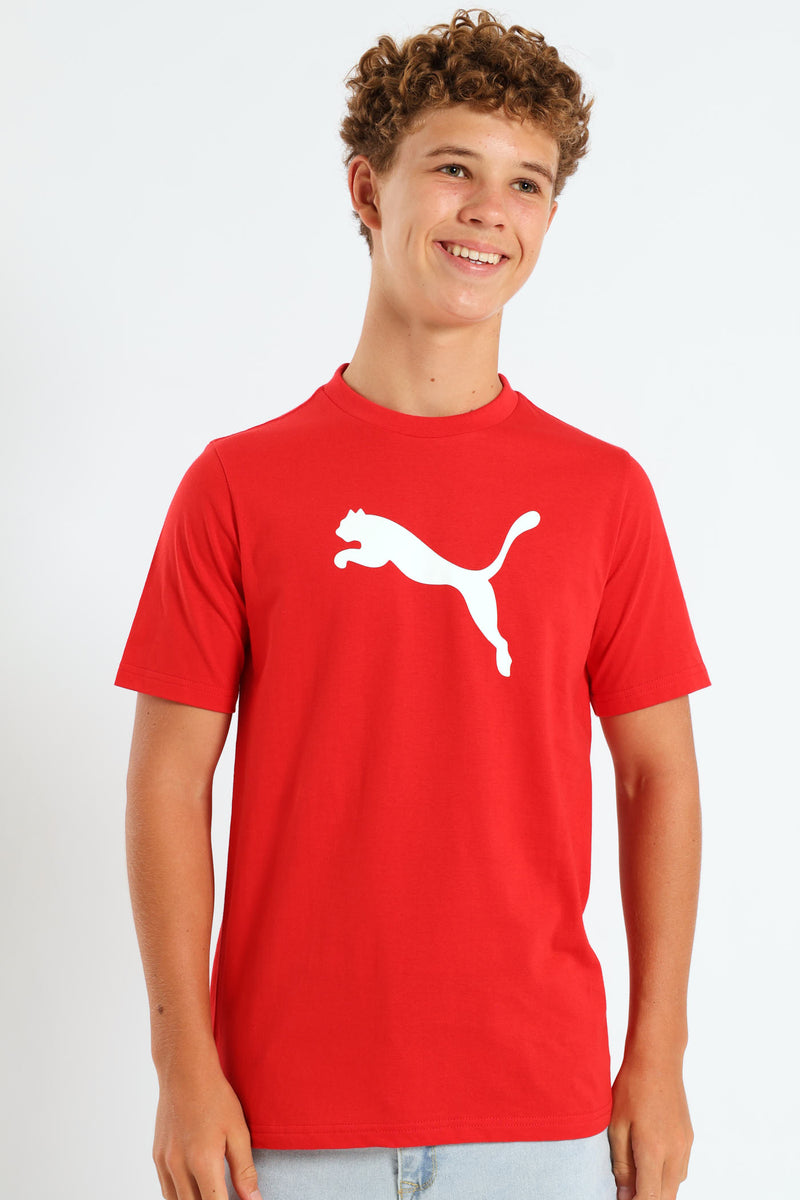 Boys Cat Logo Tee - Red