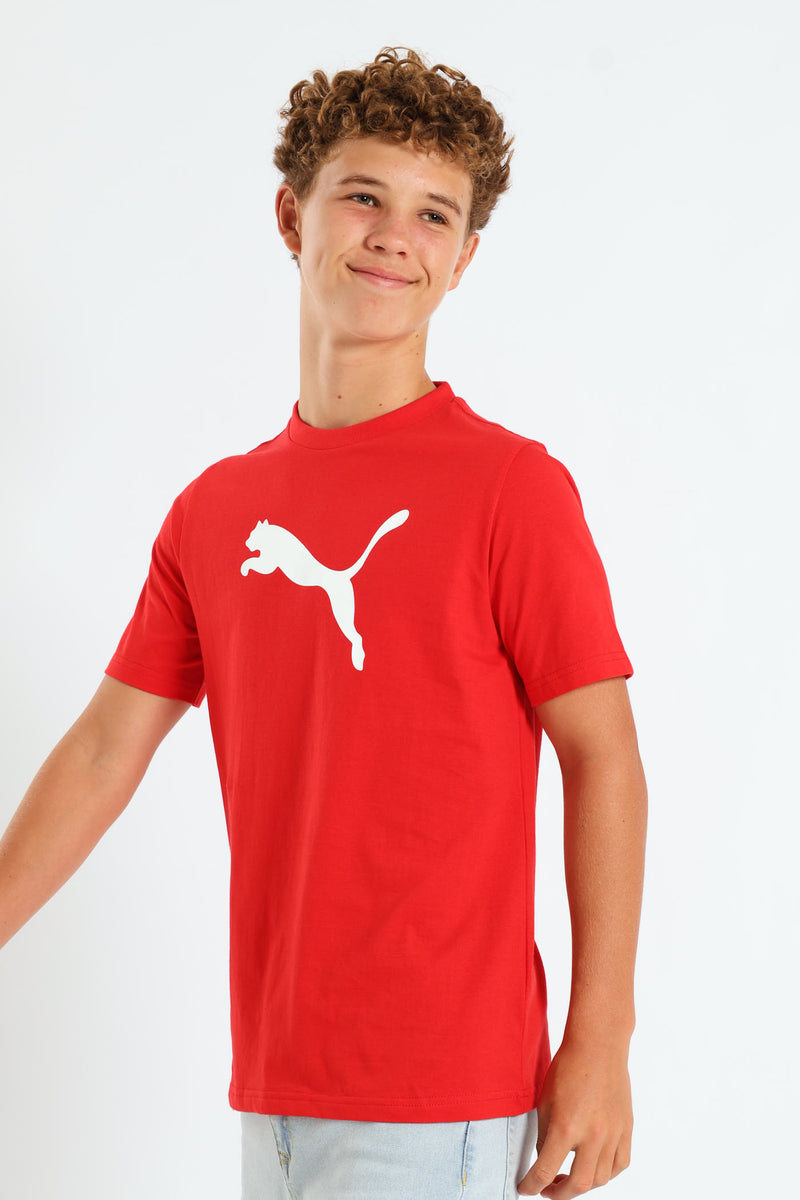 Boys Cat Logo Tee - Red