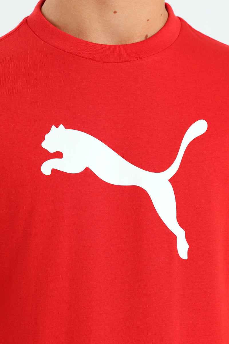 Boys Cat Logo Tee - Red