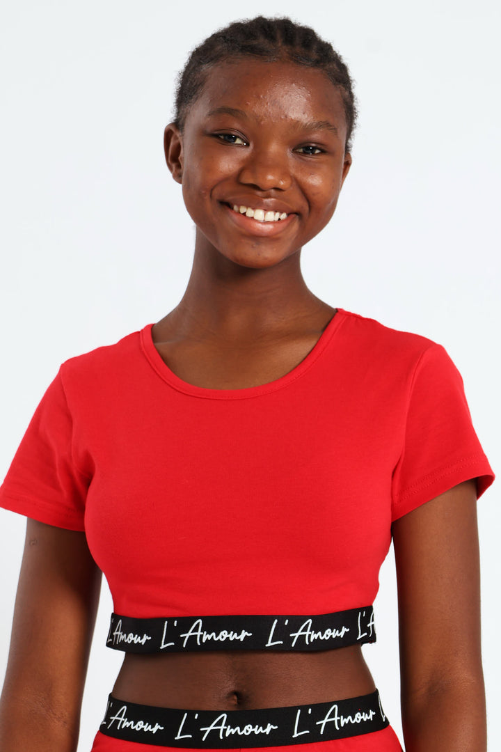 Girls Expo Elastic Top - Red