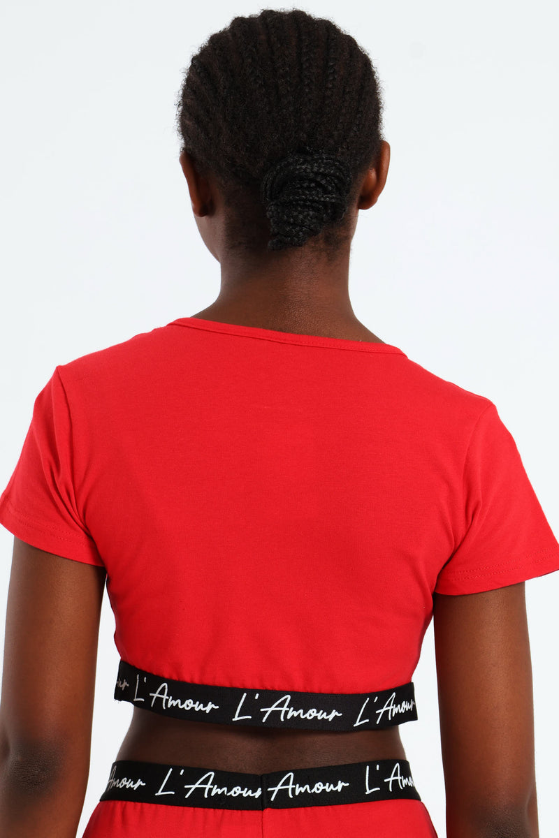 Girls Expo Elastic Top - Red