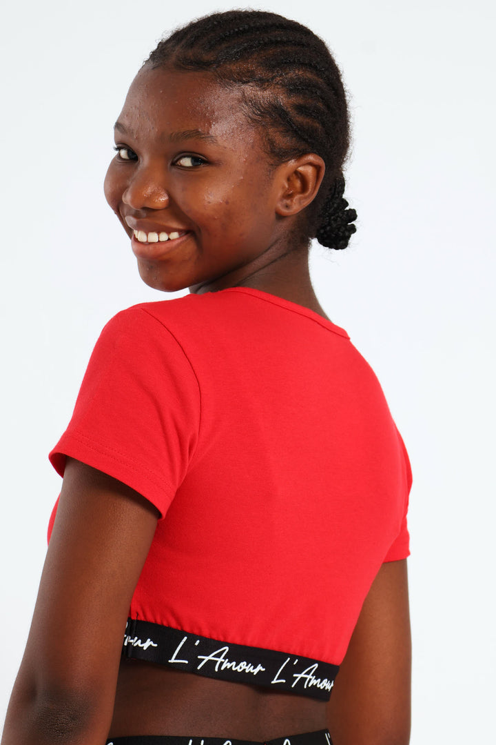 Girls Expo Elastic Top - Red