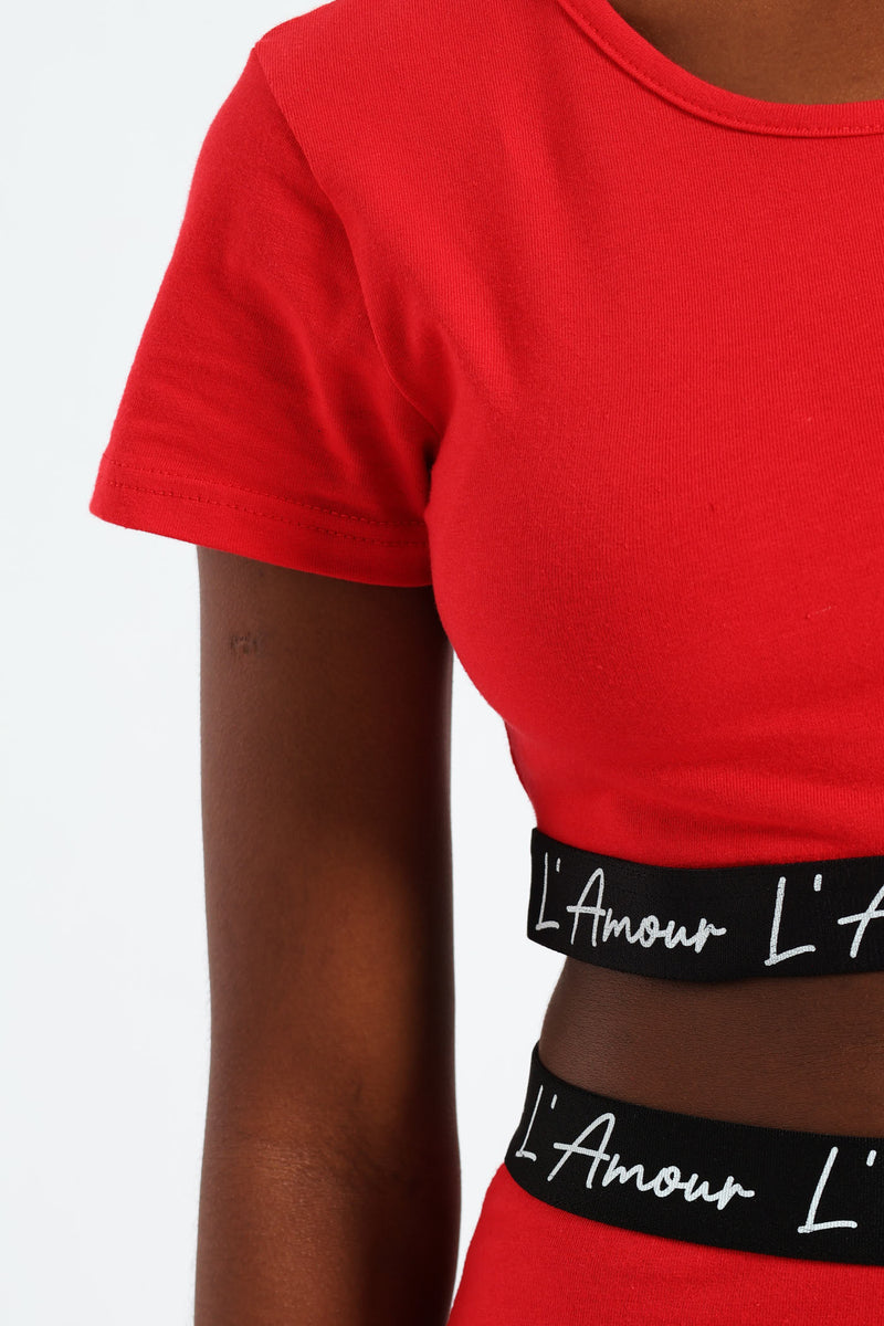 Girls Expo Elastic Top - Red