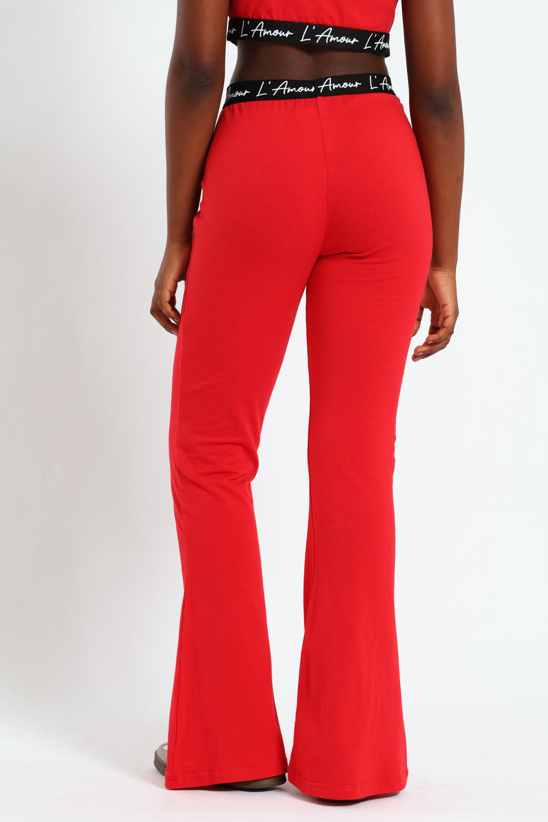 Girls Expo Elastic Pants - Red