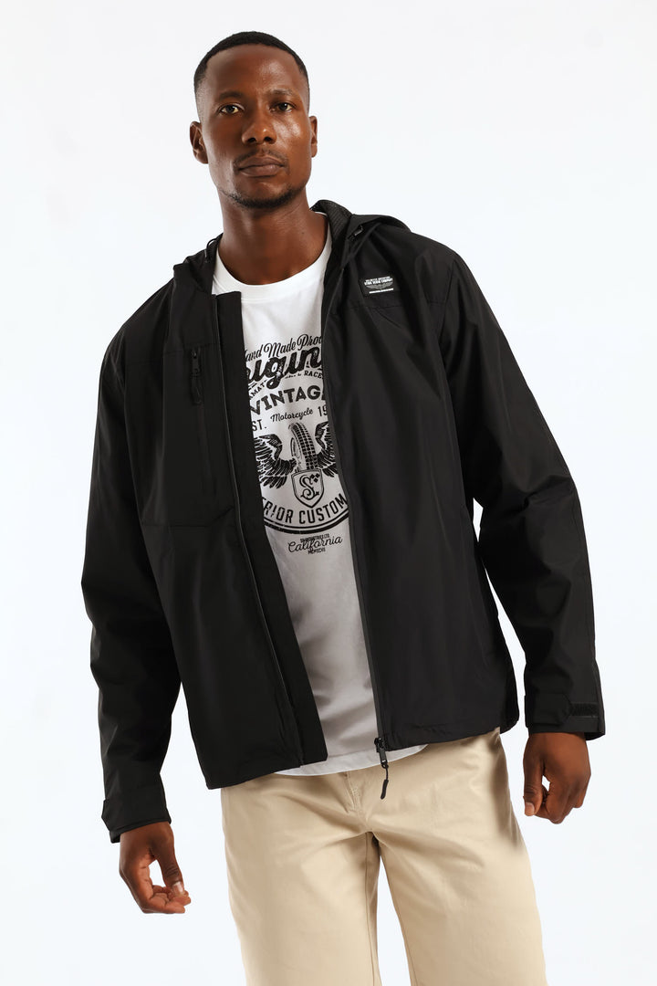 Light Weight Hooded Jacket - Black