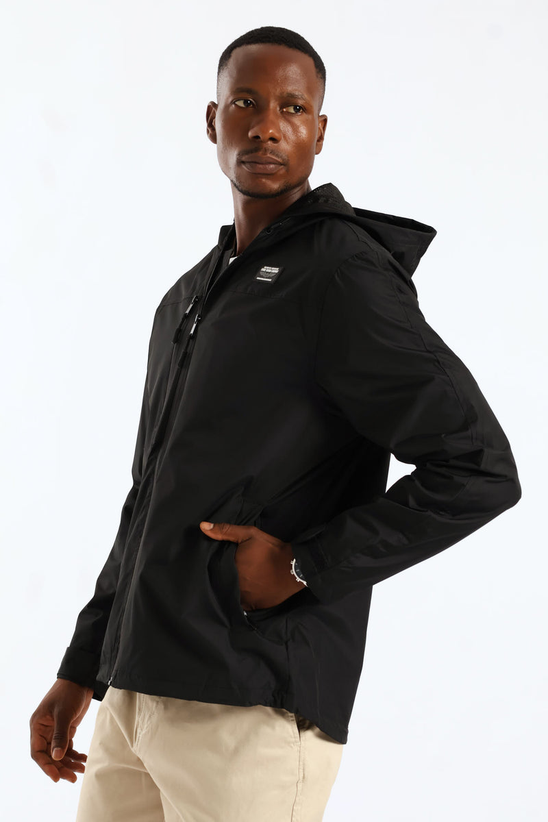 Light Weight Hooded Jacket - Black