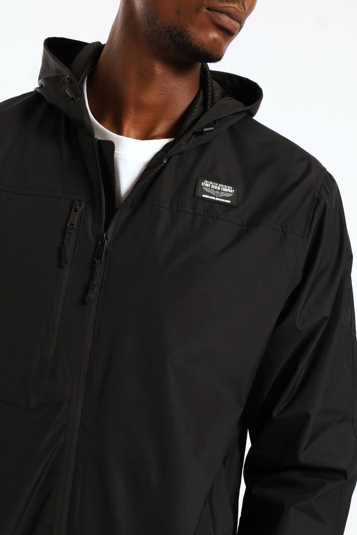 Light Weight Hooded Jacket - Black