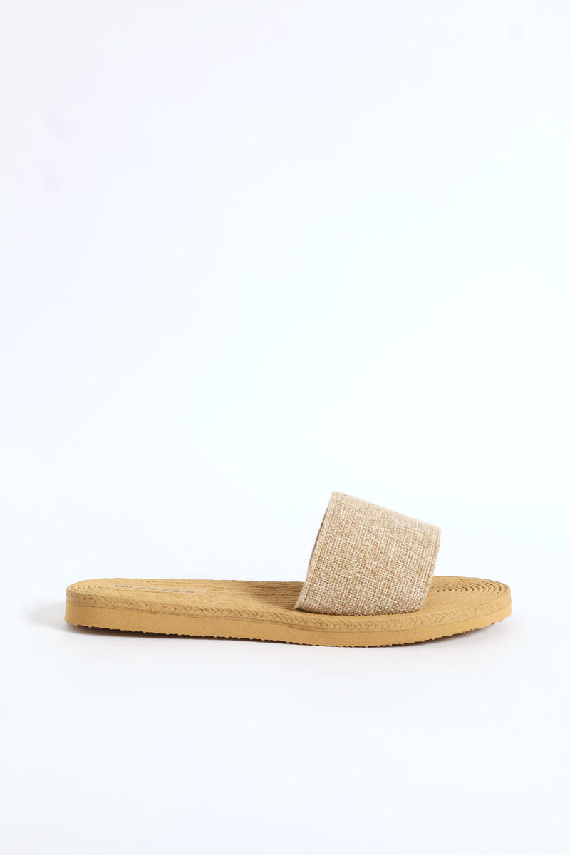 Plain Single Band Mule Sandal - Taupe