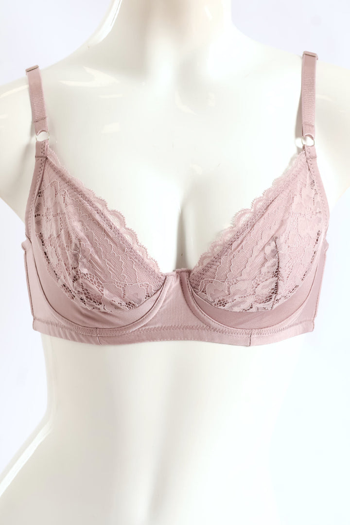 2 Pack Non-Padded Bra - Mauve/Silver