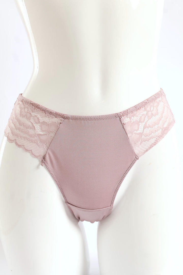 2 Pack Brazilian Panties - Mauve/Silver