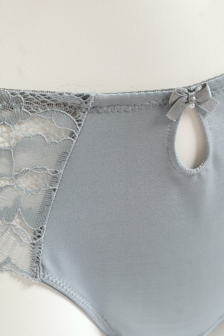 2 Pack Brazilian Panties - Mauve/Silver