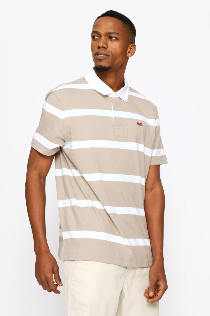 Classic Short Sleeve Rugby Golfer - Khaki